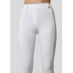 Montar Michelle legging met logo en full grip voor dames Wit / roségoud