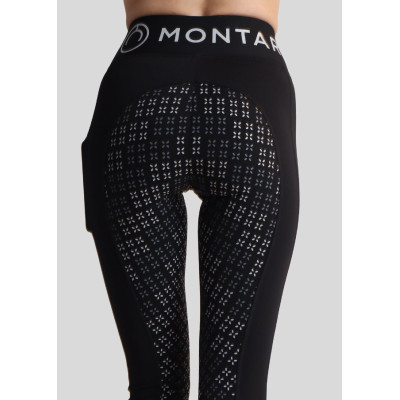 Montar Selena-logo full grip dameslegging Zwart