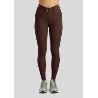 Broek Montar Megan hoge taille dames full grip Vol 2 Bruin
