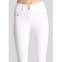 Broek Montar Molly Yati dames high waist Wit / roségoud