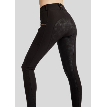 Broek Montar MoMaddie full grip dames Zwart / roségoud Broek Montar MoMaddie full grip dames Zwart / roségoud
