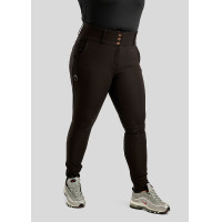 Hoge taille rijbroek Montar Briella crystal Rose gold Curve full grip dames Wit Hoge taille rijbroek Montar Briella crystal Rose gold Curve full grip dames Wit