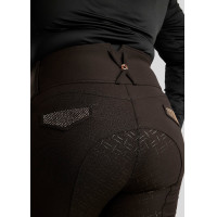 Hoge taille rijbroek Montar Briella crystal Rose gold Curve full grip dames Wit Hoge taille rijbroek Montar Briella crystal Rose gold Curve full grip dames Wit