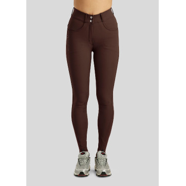 ESS Megan Vol 2 Curve damesrijbroek met hoge taille Bruin ESS Megan Vol 2 Curve damesrijbroek met hoge taille Bruin