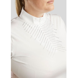 Wedstrijdpolo Montar crystal clear dames Wit Wedstrijdpolo Montar crystal clear dames Wit