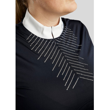 Wedstrijdpolo Montar crystal clear dames Marine Marineblauw