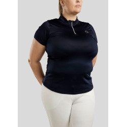 Wedstrijdpolo Montar Everly Curve dames Marine Marineblauw