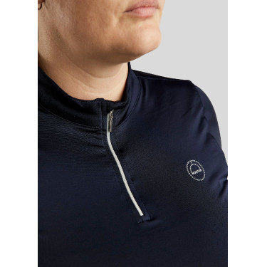 Wedstrijdpolo Montar Everly Curve dames Marine Marineblauw Wedstrijdpolo Montar Everly Curve dames Marine Marineblauw