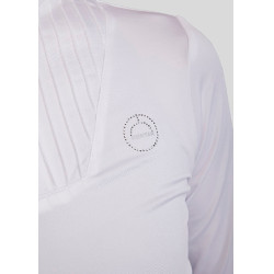 Wedstrijdpolo Montar MoRosie lange mouwen dames Wit Wedstrijdpolo Montar MoRosie lange mouwen dames Wit