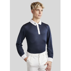 Wedstrijdpolo Montar MoWill lange mouwen dames Donker marineblauw
