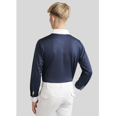 Wedstrijdpolo Montar MoWill lange mouwen dames Donker marineblauw