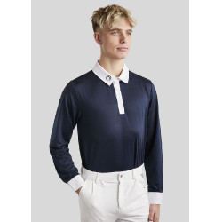 Wedstrijdpolo Montar MoWill lange mouwen dames Donker marineblauw