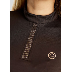 Polo Montar Briella lange mouwen kristal Roségoud Curve dames Bruin