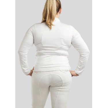 Polo Montar Briella lange mouwen kristal Roségoud Curve dames Wit
