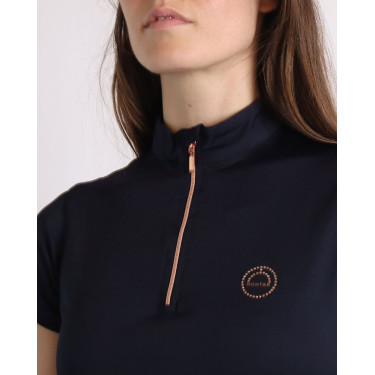 Polo Montar Everly Mon Tech dames korte mouwen roze goud Marine Marineblauw