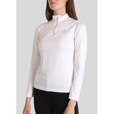 Polo Montar Everly Mon Tech dames lange mouwen roségoud Wit
