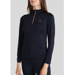 Polo Montar Everly Mon Tech dames lange mouwen roségoud Marine Marineblauw Polo Montar Everly Mon Tech dames lange mouwen roségoud Marine Marineblauw