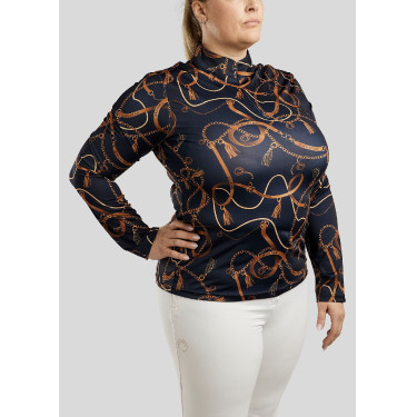 Polo Montar Haily Bridle lange mouwen Curve dames Marine Marineblauw