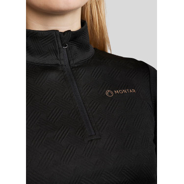 Polo Montar MoCilia Jacquard verfijnd dames lange mouwen Polo Montar MoCilia Jacquard verfijnd dames lange mouwen