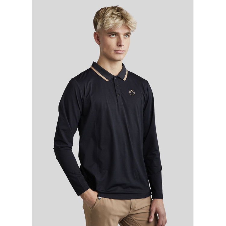 Polo Montar MoDrake heren contrasterende kraag lange mouwen