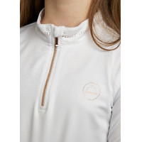 Polo Montar MoEverline junior roze goud lange mouwen Wit