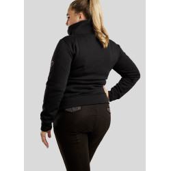 Trui Montar Naja met rits bij de hals crystal rose gold Curve dames Zwart Trui Montar Naja met rits bij de hals crystal rose gold Curve dames Zwart