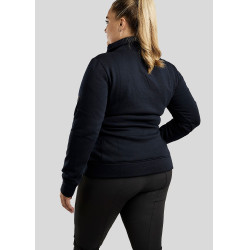 Trui Montar Naja met rits bij de hals crystal rose gold Curve dames Marine Marineblauw