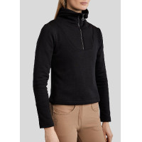Sweatshirt Montar MoElla kwart rits dames Zwart