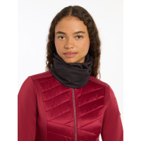 Rekbare LeMieux halswarmer met print Petrol Blauw