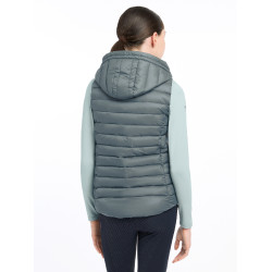 Mouwloze bodywarmer met capuchon LeMieux Milly Young Rider Petrol Blauw