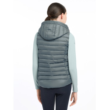 Mouwloze bodywarmer met capuchon LeMieux Milly Young Rider Petrol Blauw
