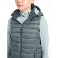 Mouwloze bodywarmer met capuchon LeMieux Milly Young Rider Petrol Blauw
