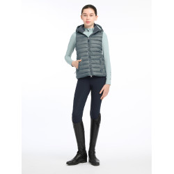 Mouwloze bodywarmer met capuchon LeMieux Milly Young Rider Petrol Blauw