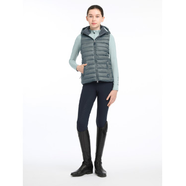 Mouwloze bodywarmer met capuchon LeMieux Milly Young Rider Petrol Blauw