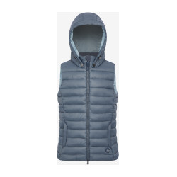 Mouwloze bodywarmer met capuchon LeMieux Milly Young Rider Petrol Blauw