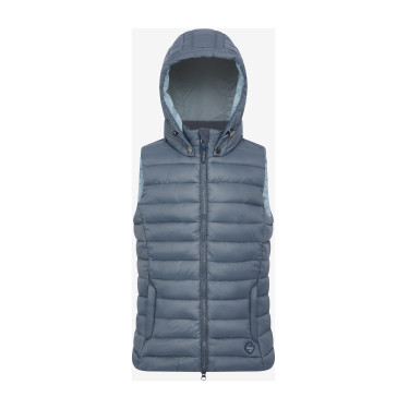 Mouwloze bodywarmer met capuchon LeMieux Milly Young Rider Petrol Blauw