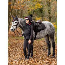 Mouwloze bodywarmer met capuchon LeMieux Milly Young Rider Zwart oud model