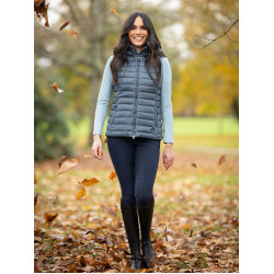 Mouwloze bodywarmer met capuchon LeMieux Tilly dames Petrol Blauw