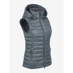 Mouwloze bodywarmer met capuchon LeMieux Tilly dames Petrol Blauw