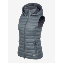 Mouwloze bodywarmer met capuchon LeMieux Tilly dames Petrol Blauw