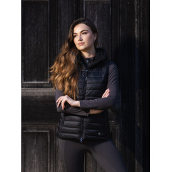 Mouwloze bodywarmer met capuchon LeMieux Tilly dames Zwart oud model