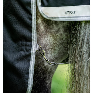 Horseware Amigo Bravo 12 XL 0g deken Zwart / titaniumgrijs / zilver