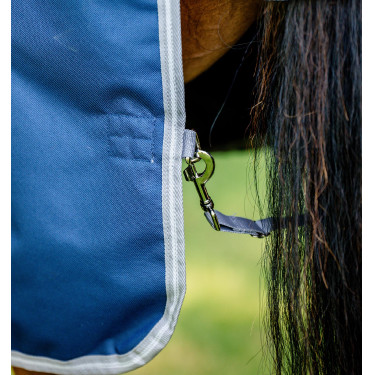 Horseware Dekens High Neck Amigo® Bravo 12 Original 250g 1200D Marine / grijs titanium / zilver Marineblauw