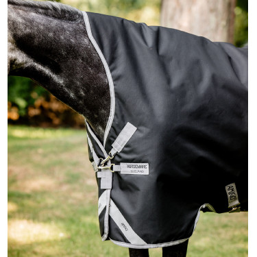 Horseware Dekens High Neck Amigo® Bravo 12 Original 250g 1200D Zwart / titaniumgrijs / zilver