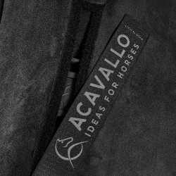 Piuma WFS schokdemper met zak en verhoogde voorkant in suède Acavallo Zwart