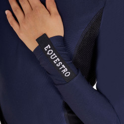 Basislaag Equestro trainingsshirt met lange mouwen voor meisjes Marineblazer Marineblauw