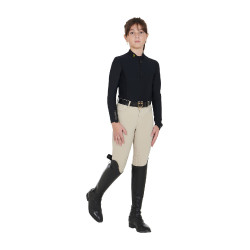 Basislaag Equestro trainingsshirt met lange mouwen voor meisjes Zwart