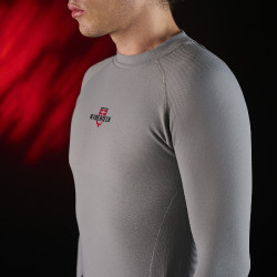 Base Layer heren met lange mouwen Equestro Ridertechnology Spotlijster Grijs