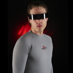 Base Layer heren met lange mouwen Equestro Ridertechnology Spotlijster Grijs