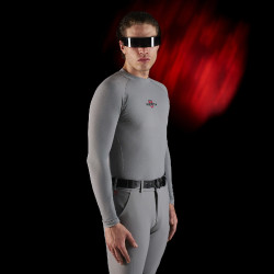 Base Layer heren met lange mouwen Equestro Ridertechnology Spotlijster Grijs
